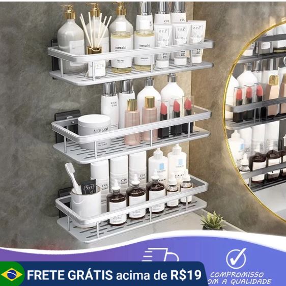 KIT 3 Suporte Prateleira